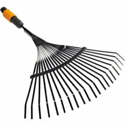 FISKARS® Fiskars Balai à Feuilles, Tête D'outil QuikFit, 22 Dents, Largeur: 43 Cm, Dents En Acier, Noir/Orange, QuikFit, 1000644