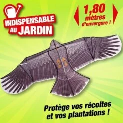 OUTIROR Effaroucheur Type Aigle Géant Avec Mât De 3,70M De Haut - Protection De Vos Cultures