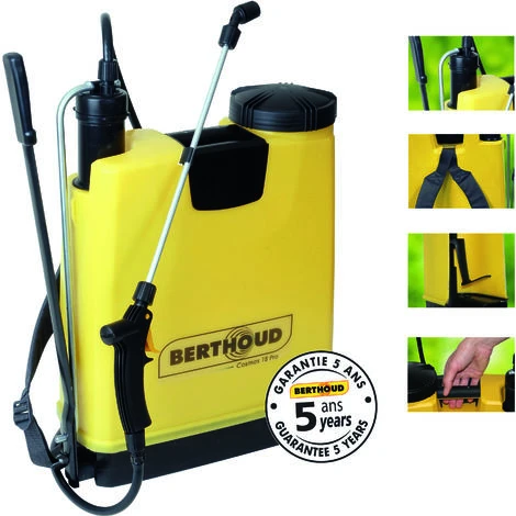 Pulvériateur à Pression Entretenue Cosmos 18 Pro - BERTHOUD 102215 - Garantie 5 Ans - Jaune – Image 3
