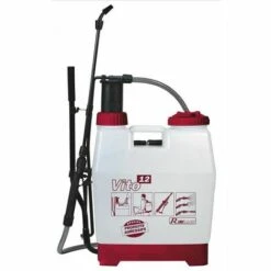 RIBIMEX Pulvérisateur à Dos Pour Produits Agressifs 12l - Prp120dc - Ribitech - Blanc/rouge