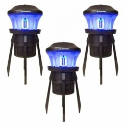 BLAUPUNKT Pack De 3x Piège Insectes Anti Moustiques Tigres Usage Extérieur 250m2 UV Efficace
