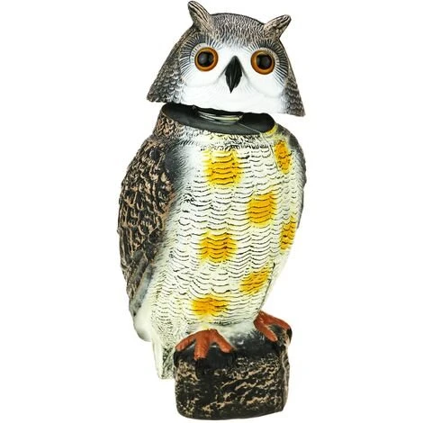 PrimeMatik - Hibou épouvantail Avec Yeux Réfléchissants 40cm Mâle