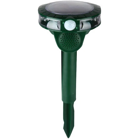 FISHTEC® Répulsif Ultrasons Solaire + Flash 270° - Détecteur De Mouvement