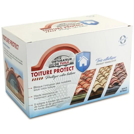 Obturateurs De Tuile - Peigne Pare-oiseaux Individuel - Boîte De 50 - INTERPLAST - TRANSLUCIDE – Image 4