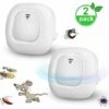 BARES Lot De 2 Prises Anti-moustiques à Ultrasons Sans Odeur Et Non Toxique, Anti-moustiques, Insectes Rongeurs, Fourmis, Souris, Grattoirs, Araignées Blanc.