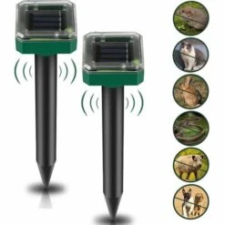 DEVENIRRICHE Espace Anti-taupe Solaire Effroi Solaire Des Taupes Par Ultrasons, Contrôle Des Taupes, Répulsif Des Taupes De Campagnol, Lutte Antiparasitaire Avec IP56 Pour Le Jardin, Style 1