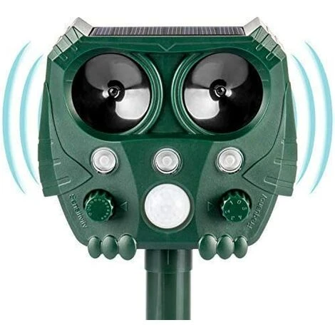 BRIDAY Répulsif à Ultrasons Pour Animaux - Répulsif Solaire - Étanche - Répulsif Contre Les Animaux - Répulsif Contre Les Martres Et Les Oiseaux