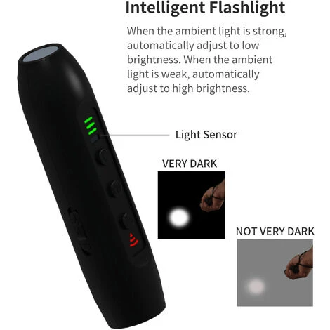 ASUPERMALL Repulsif A Ultrasons Pour Chien A 3 Modes, Dispositif D'Entrainement De Chien Rechargeable Portable Avec Lampe De Poche Intelligente A Haute Luminosite, Dispositif De Dressage De Chien Avec Indicateur Led â Image 4