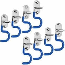 ABCRITAL Organisateur De Support De Balai De Vadrouille, 8 Pcs Organisateur D'Outils De Nettoyage Mural De Type S, Support De Râteaux De Vadrouille Pour Balais Économiseur D'Espace, Support De Poignée De Vadrouille À Balai Robuste En Acier Inoxydable Pour Garage D