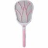 THSINDE Raquette Anti Moustique Electrique Rechargeable, Tapetteà Mouches Et Autres Insectes Volants Rechargeable Par USB Éclairage LED Double Couche De Protection En Maille,ROSE