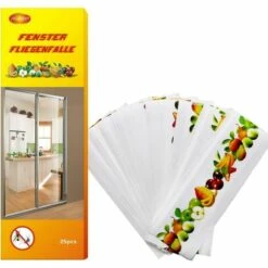 BETTERLIFE 25 PCS Pièges à Insectes Mouches Pour Fenêtre Pièges Engluées Autocollant Anti-Mouches Moustiques Étanche Pour Extérieur Intérieur
