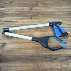 THSINDE Outils De Ramassage, 81cm Pince De Préhension Pour Personnes Agées, Avec Pince Rotative En Caoutchouc, Pour Prise De La Corbeille, Ramassage Des Déchets, Déchets De Jardin(bleu)