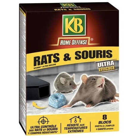 KB HOME DEFENSE - Rat Souris Blocs 200g (8x25g) /nc