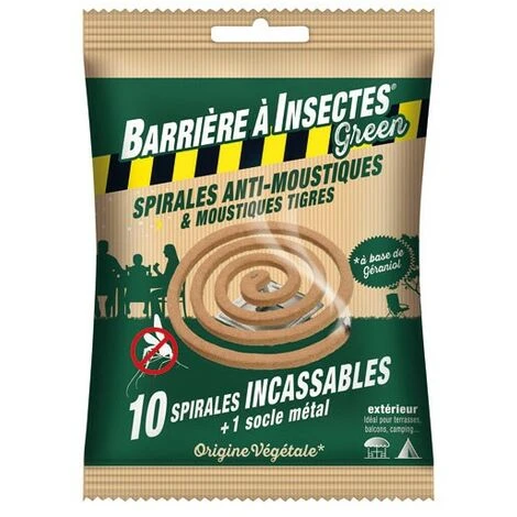 BARRIERE A INSECTES - Spirales Anti Moustiques à Base De Géraniol Sachet De 10 /nc