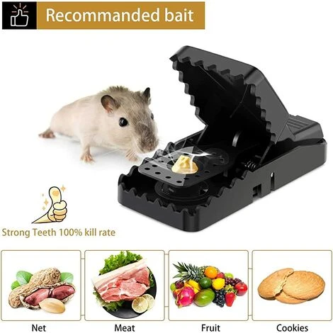 TANABATA 8 PCS Piège à Souris. Réutilisable Piège à Rats Avec Ressort Puissant Et Sensible Contrôle Our Intérieur Cuisine Extérieur Jardin. Facile à Utiliser – Image 5