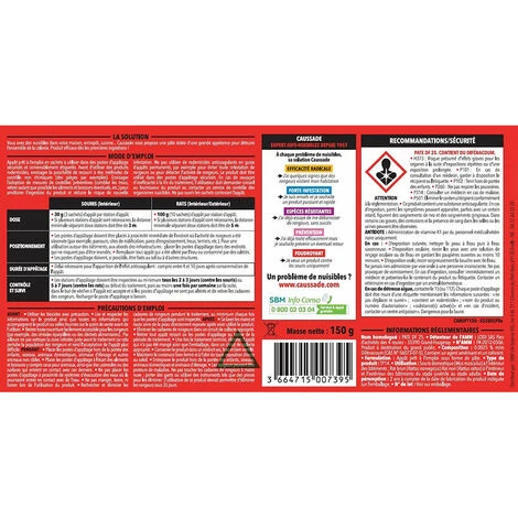 MULTITANKS Lot De 2 Boites De Raticide Rats & Souris - Pat'Appât Forte Infestation 150gs , Boite De 15 X 10grs – Image 3