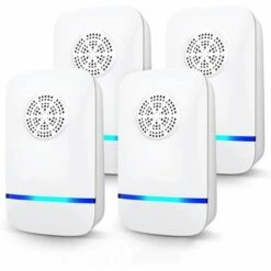 TINOR Répulsif Ultrasons 4 Pack Repulsif Souris Prise Anti Moustique Ultrason Electrique Ultrason Souris Et Rats Portable Anti Moustique Interieur Pour Souris Rongeurs Moustique Cafard Araignée
