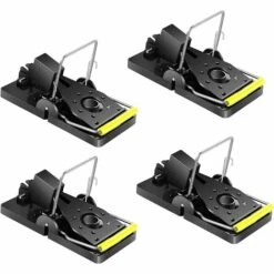 Piège à Souris Piège à Rats Triomphe(Lot De 4) Pour Intérieur Cuisine Maison Jardin, Nouveau à Souris Ressort Puissant, Securise, Sensible, Efficace, Faciles à Utiliser
