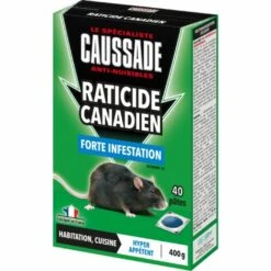 CAUSSADE CARPT400 Pat'appât Forte Infestation - Raticide Canadien 400g | Etui 400 G (40 X 10 G)