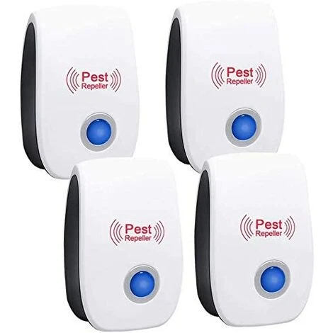 SUPERMARKET Ultrason Souris Et Rats, Anti Araignee,Répulsif Anti Rongeurs,Répulsif Antiparasitaire à Ultrasons, Répulsif Moustique Ultrason Haute Puissance, Anti Coquerelle,Mouches,Moustique,Cafards, 4pcs,Superma