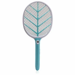 ZHUOXUAN Raquette Anti Moustique Electrique, Tapetteà Mouche Electrique Rechargeable, 3000 Volts, Protection De Maille ,Tue Mouche Electrique Répulsifs, Idéal Pour L'intérieur Et L'extérieur.BLUE