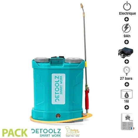 Pulvérisateur électrique Sur Batterie à Dos 16 Litres Fermier DZ-P109