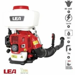 Atomiseur à Dos Thermique 43cc Avec Pompe De Poussée LEA LE87427P 14 Litres Poudre Ou Liquide - Rouge