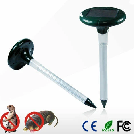 THSINDE 4pcs Répulsif Solaire Ultrasonique Pour Taupe, Répulsif Solaire, Répulsif Ultrasonique, Serpent, étanche, Anti Taupe, Rat, Souris, Serpent – Image 2