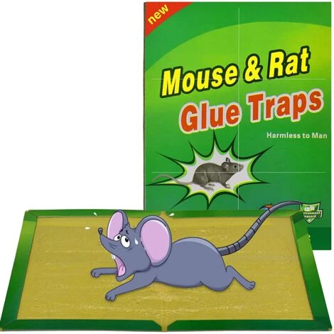 PERLE RARE Piège à Souris Pièges à Rats, 5 Plaques Collantes Souris, Plaques De Glu Anti Souris Anti Rat - Grande Taille 8"x12"
