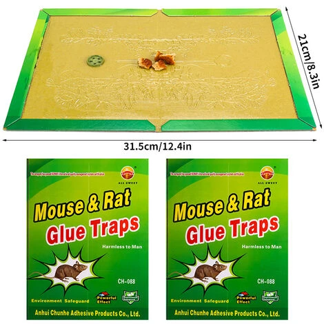 PERLE RARE Piège à Souris Pièges à Rats, 5 Plaques Collantes Souris, Plaques De Glu Anti Souris Anti Rat - Grande Taille 8"x12" – Image 2