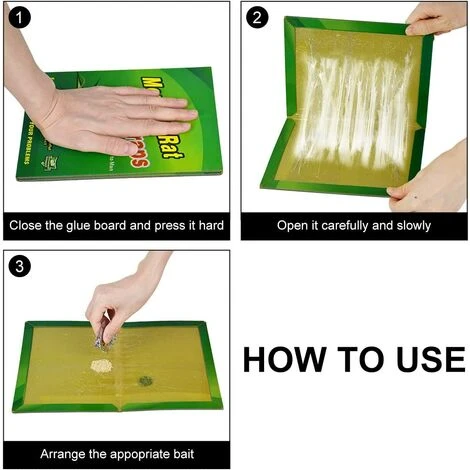 PERLE RARE Piège à Souris Pièges à Rats, 5 Plaques Collantes Souris, Plaques De Glu Anti Souris Anti Rat - Grande Taille 8"x12" – Image 3