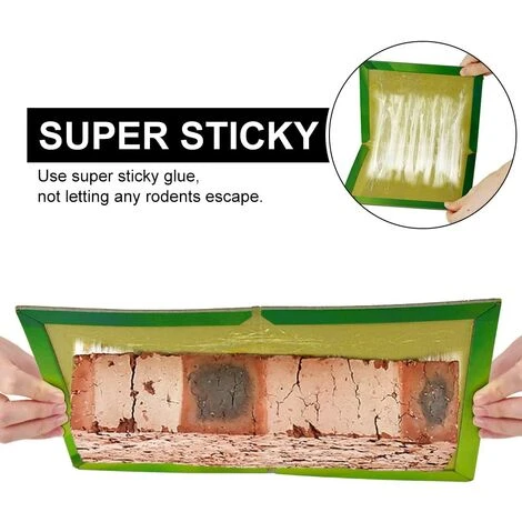 PERLE RARE Piège à Souris Pièges à Rats, 5 Plaques Collantes Souris, Plaques De Glu Anti Souris Anti Rat - Grande Taille 8"x12" – Image 4
