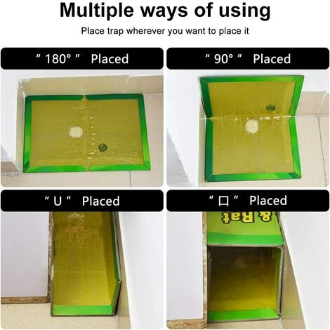 PERLE RARE Piège à Souris Pièges à Rats, 5 Plaques Collantes Souris, Plaques De Glu Anti Souris Anti Rat - Grande Taille 8"x12" – Image 5