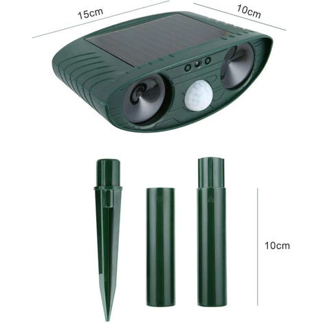 IRISFR Répulsif Chat Ultrason, Repulsif Chat Solaire, Répulsif Ultrason Anti Rongeurs Avec Détecteur De Mouvement, Étanche Repulsif Chat Exterieur Pour Anti Chats Chiens Souris Ratons Animaux De Jardin,Lilaris â Image 2