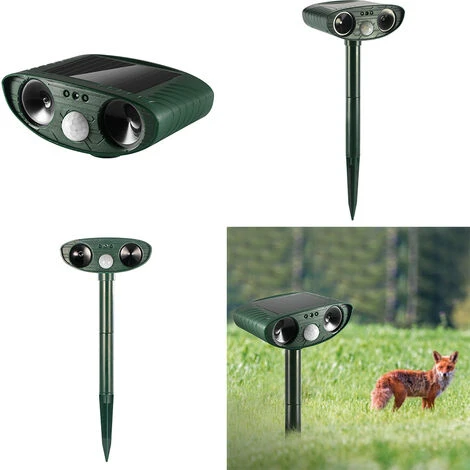 IRISFR Répulsif Chat Ultrason, Repulsif Chat Solaire, Répulsif Ultrason Anti Rongeurs Avec Détecteur De Mouvement, Étanche Repulsif Chat Exterieur Pour Anti Chats Chiens Souris Ratons Animaux De Jardin,Lilaris â Image 3