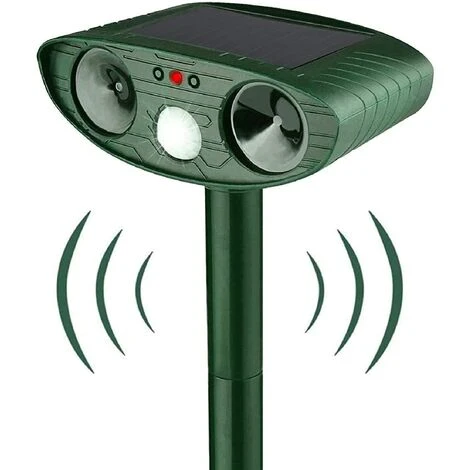 IRISFR Répulsif Chat Ultrason, Repulsif Chat Solaire, Répulsif Ultrason Anti Rongeurs Avec Détecteur De Mouvement, Étanche Repulsif Chat Exterieur Pour Anti Chats Chiens Souris Ratons Animaux De Jardin,Lilaris â Image 4