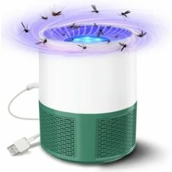 ALMI Lampe Anti Moustique, Electrique Anti Moustique Exterieur Intérieur, USB Tue Mouche Electrique Piege A Moustique, Tueur D'Insectes Pas Bruit Tueur De Moustiques Efficace(Green)