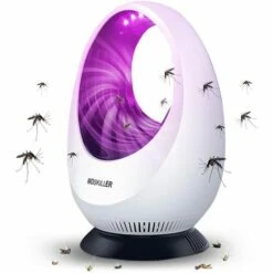 KARTOKNER Lampe Anti-moustiques, Tue Mouche Electrique, LED Répulsif Tueur De Moustiques, USB Piège à Mouche électrique, UV Electrique Moustique Killer Lampe Non Toxique, Efficace (Modèle Creux Haut De Gamme)