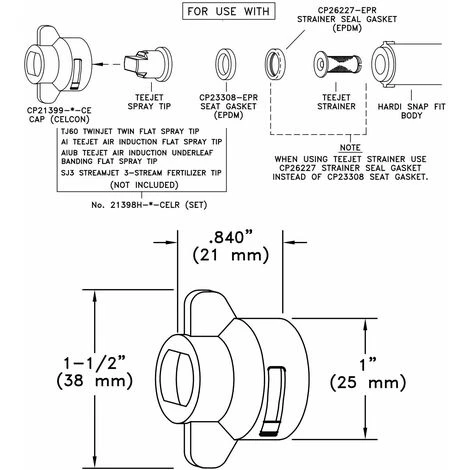 CYCLINGCOLORS Capuchon Buse Pulvérisateur Noir 11mm Embout Plastique Tête – Image 2