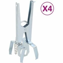 VidaXL Pièges à Taupes 4 Pcs Argenté Acier Galvanisé