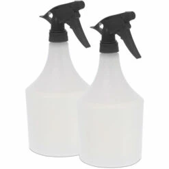 Relaxdays Vaporisateur 1L, Lot De 2, Plantes, Spray, Fleurs, Jardinage, Brumisateur, Gradué, Arrosage, Noir
