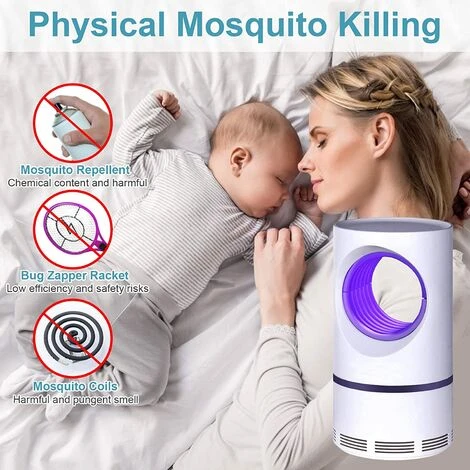 TINOR Lampe Anti-Moustiques, (Version 2022) Moustique Tueur Lampe, LED Répulsif Tueur De Moustiques, USB Piège à Mouche Électrique UV Electrique Moustique Killer Lampe Non Toxique, Efficace, Sûr â Image 2