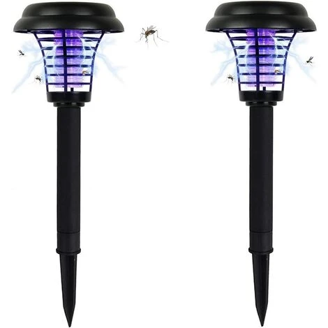 LYCXAMES Lot De 2 Lampes Solaires Répulsives Pour Extérieur,Anti-moustiques,Anti-Insectes électroniques,Anti-moustiques,Anti-Insectes,Anti-vers,Anti-moustiques Et éclairage De Jardin(Path UV Light)