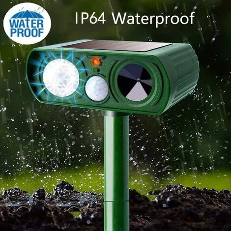 BENOBBY KIDS Répulsif Chat Jardin à Ultrasons, 5 Modes, Alimenté Par USB Ou Solaire, Répulsif Chats Avec Piquet Au Sol – Image 4