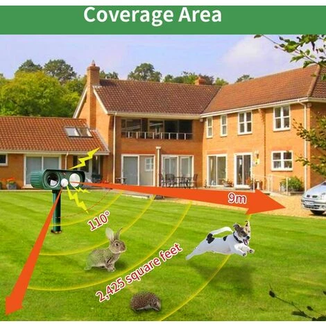 BENOBBY KIDS Répulsif Chat Jardin à Ultrasons, 5 Modes, Alimenté Par USB Ou Solaire, Répulsif Chats Avec Piquet Au Sol – Image 5