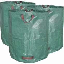 ZHUOXUAN Sacs De Jardin XXL Lot De 3 Sac Jardin 272L Sacs De Déchets Jardin Résistants Sac à Déchets De Jardin Sac Déchet En PP Robuste Lot De 3 Sacs à Déchets De Jardin Sacs Poubelle De Jardin