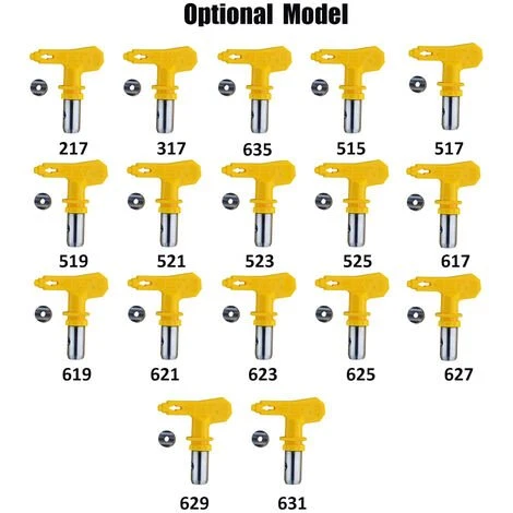 HAPPYSHOPPING Accessoires De Buse De Pistolet Resistant A L'usure De Buse De Pulverisateur Sans Air Haute Pression Electrique, Modele 517 Jaune – Image 2