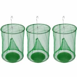 LIFCAUSAL Piège à Mouches Avec Plateau à Appats Cage à Mouches Attrape-mouches Réutilisable Pour Intérieur Extérieur Restaurants Arrière-cour Jardin Parc 3 Pièces