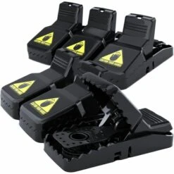 MODOU Piège À Souris Lot De 6, Tapetteà Souris Réutilisables, Piege A Rat Qui Tuent Instantanément,Sûr Et Indolore, Tasse À Appâts Pour Rongeurs, Intérieur Et Extérieur, Facile À Nettoyer Et À Utiliser