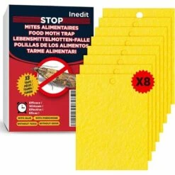 DONTODENT 8 Pièges à Mites Alimentaires - Anti Mite Alimentaire - Produit Puissant Piège Collant Pour Cuisine Et Placard - Piège à Phéromones Efficace Non Toxique